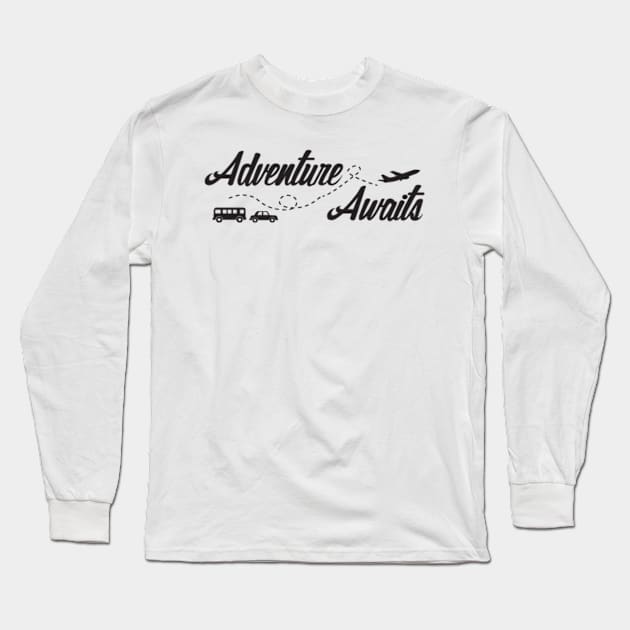 adventure awaits Long Sleeve T-Shirt by AUDREYHELLADOPE